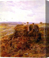 Hardy Canvas Paintings - The Grouse Shoot by Heywood Hardy