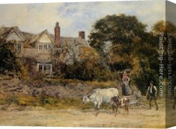 Hardy Canvas Paintings - The Herdsmans Greeting by Heywood Hardy