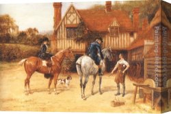 Hardy Canvas Paintings - The Loose Shoe by Heywood Hardy