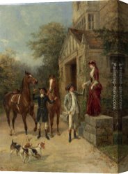 Hardy Canvas Paintings - The New Mount by Heywood Hardy