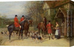 Hardy Canvas Paintings - The Stirrup Cup by Heywood Hardy