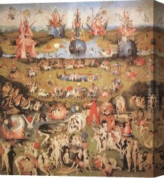 Central Canvas Paintings - Garden of Earthly Delights, central panel of the triptych by Hieronymus Bosch
