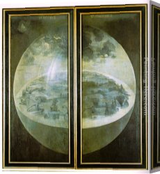 Triptych Canvas Paintings - Garden of Earthly Delights, outer wings of the triptych by Hieronymus Bosch
