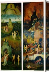 Triptych Canvas Paintings - Paradise and Hell, left and right panels of a triptych by Hieronymus Bosch