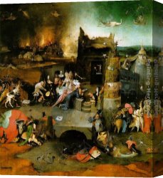 Central Canvas Paintings - Temptation of St. Anthony, central panel of the triptych by Hieronymus Bosch