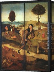 Triptych Canvas Paintings - The Path of Life, outer wings of a triptych by Hieronymus Bosch