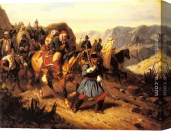 Battle Canvas Paintings - Returning from Battle by Hippolyte Bellange