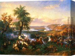 Battle Canvas Paintings - The Battle of Habra by Horace Vernet