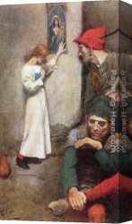 Joan Miro Canvas Paintings - Joan of Arc in Prison by Howard Pyle