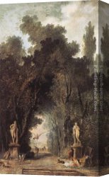 Hubert Robert Canvas Paintings - Avenue in a Park by Hubert Robert