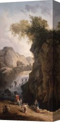 Hubert Robert Canvas Paintings - The Dance by Hubert Robert