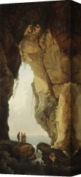Hubert Robert Canvas Paintings - The Mouth of a Cave by Hubert Robert