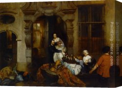 Hove Canvas Paintings - The Inundation by Hubertus van Hove