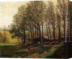 Hugh Bolton Jones Road to The Farm Canvas Paintings - Maples in Spring by Hugh Bolton Jones
