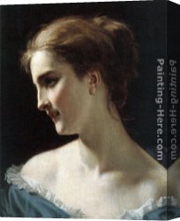 Merle Canvas Paintings - A portrait of a Woman by Hughes Merle