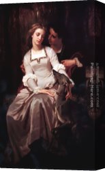 Merle Canvas Paintings - Tristan and Isolde by Hughes Merle