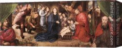 Adoration Canvas Paintings - Adoration of the Shepherds by Hugo van der Goes