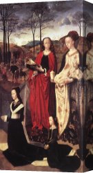 St Dominic Canvas Paintings - Sts. Margaret and Mary Magdalene with Maria Portinari by Hugo van der Goes