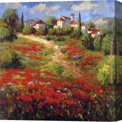 Village Canvas Paintings - Country Village II by Hulsey