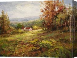 Home Canvas Paintings - Green Grass at Home by Hulsey