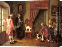 Ignacio Canvas Paintings - A Friendly Meeting by Ignacio Leon y Escosura