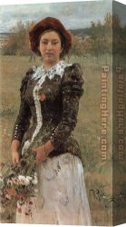 Il'ya Repin Canvas Paintings - Autumn Bouquet by Il'ya Repin