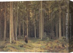 Countess Canvas Paintings - The Forest of Countess Mordvinova by Ivan Shishkin