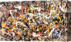 Michael Jackson Moonwalk Canvas Paintings - Convergence by Jackson Pollock
