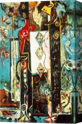 Michael Jackson Moonwalk Canvas Paintings - male female by Jackson Pollock