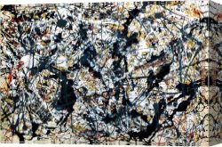 Jackson Canvas Paintings - Silver On Black by Jackson Pollock