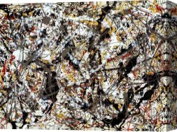 Michael Jackson Moonwalk Canvas Paintings - Untitled, 1948 by Jackson Pollock