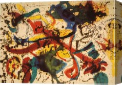 Michael Jackson Moonwalk Canvas Paintings - Untitled by Jackson Pollock