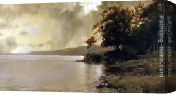 Jacob Duck Canvas Paintings - Autumn Landscape by Jacob Collins