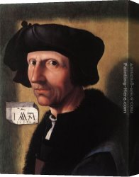 Cornelisz Canvas Paintings - Self-Portrait by Jacob Cornelisz Van Oostsanen