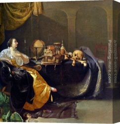 Jacob Duck Canvas Paintings - An Allegory of Faith by Jacob Duck