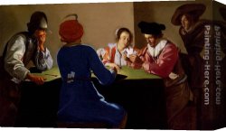 A Rank Soldier of The 7th Hussar Regiment Canvas Paintings - An Interior With Soldiers Cheating At Cards by Jacob van Oost the Elder