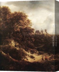 Ruisdael Canvas Paintings - The Castle at Bentheim by Jacob van Ruisdael