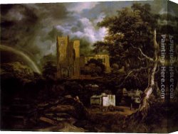 The Cemetery at St. Privat Canvas Paintings - The Jewish Cemetery by Jacob van Ruisdael