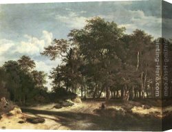 Ruisdael Canvas Paintings - The Large Forest by Jacob van Ruisdael