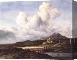 Ruisdael Canvas Paintings - The Ray of Sunlight by Jacob van Ruisdael