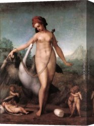 Leda And The Swan Canvas Paintings - Leda and the Swan by Jacopo Pontormo