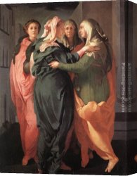 The Visitation (detail) Canvas Paintings - Visitation by Jacopo Pontormo