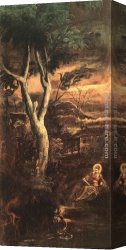 Magdalen Canvas Paintings - St Mary Magdalen by Jacopo Robusti Tintoretto