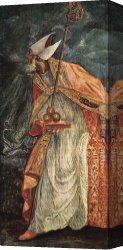 Nicholas Canvas Paintings - St Nicholas by Jacopo Robusti Tintoretto