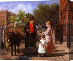 The Flower Seller Canvas Paintings - The Flower Seller by Jacques Laurent Agasse