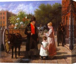 The Flower Seller Canvas Paintings - The Flower Seller by Jacques-Laurent Agasse
