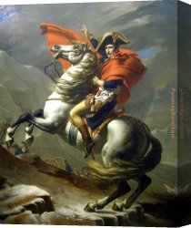 Jacques-laurent Agasse Canvas Paintings - Napoleon at the St. Bernard Pass by Jacques-Louis David