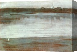 An Early Departure Canvas Paintings - Symphony in Grey Early Morning, Thames by James Abbott McNeill Whistler