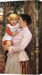 James Childs Canvas Paintings - Mother and Child by James Carroll Beckwith
