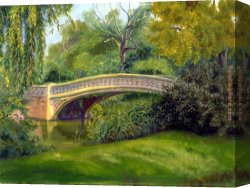 James Childs Canvas Paintings - Bow Bridge by James Childs